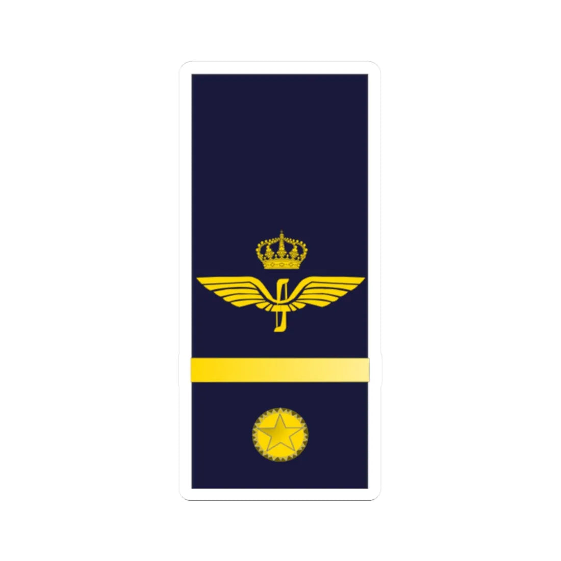 SWE Airforce 1Stripes (Sweden) (Military Rank) STICKER Vinyl Kiss-Cut Decal 2 Inch White - The Sticker Space