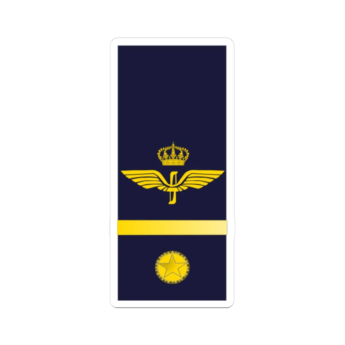 SWE Airforce 1Stripes (Sweden) (Military Rank) STICKER Vinyl Kiss-Cut Decal 3 Inch White - The Sticker Space