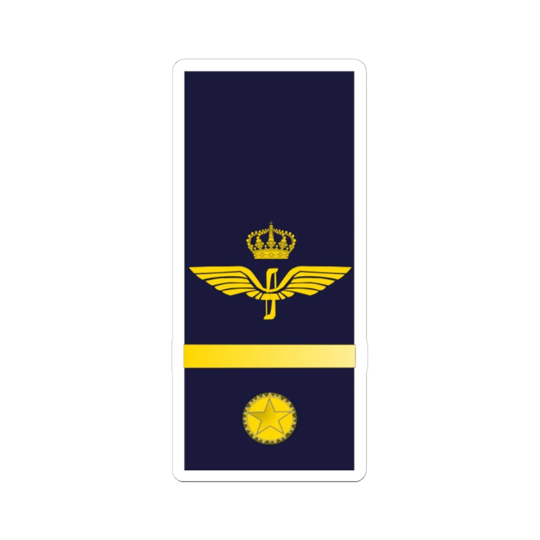 SWE Airforce 1Stripes (Sweden) (Military Rank) STICKER Vinyl Kiss-Cut Decal 4 Inch White - The Sticker Space