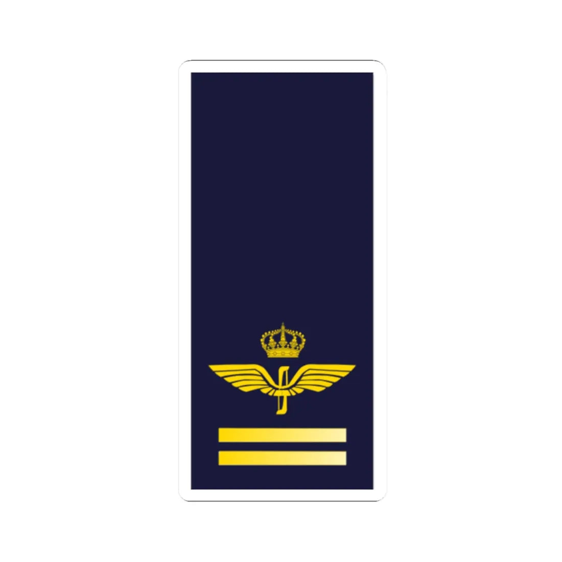 SWE Airforce 2bar (Sweden) (Military Rank) STICKER Vinyl Kiss-Cut Decal 2 Inch White - The Sticker Space