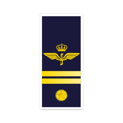 SWE Airforce 2Stripes (Sweden) (Military Rank) STICKER Vinyl Kiss-Cut Decal 4 Inch White - The Sticker Space