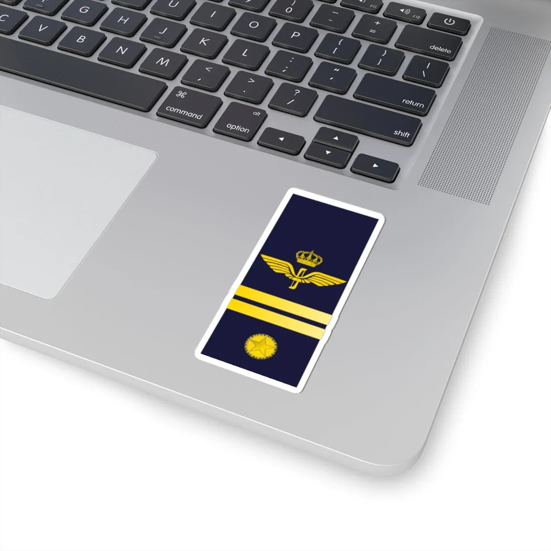 SWE Airforce 2Stripes (Sweden) (Military Rank) STICKER Vinyl Kiss-Cut Decal - The Sticker Space