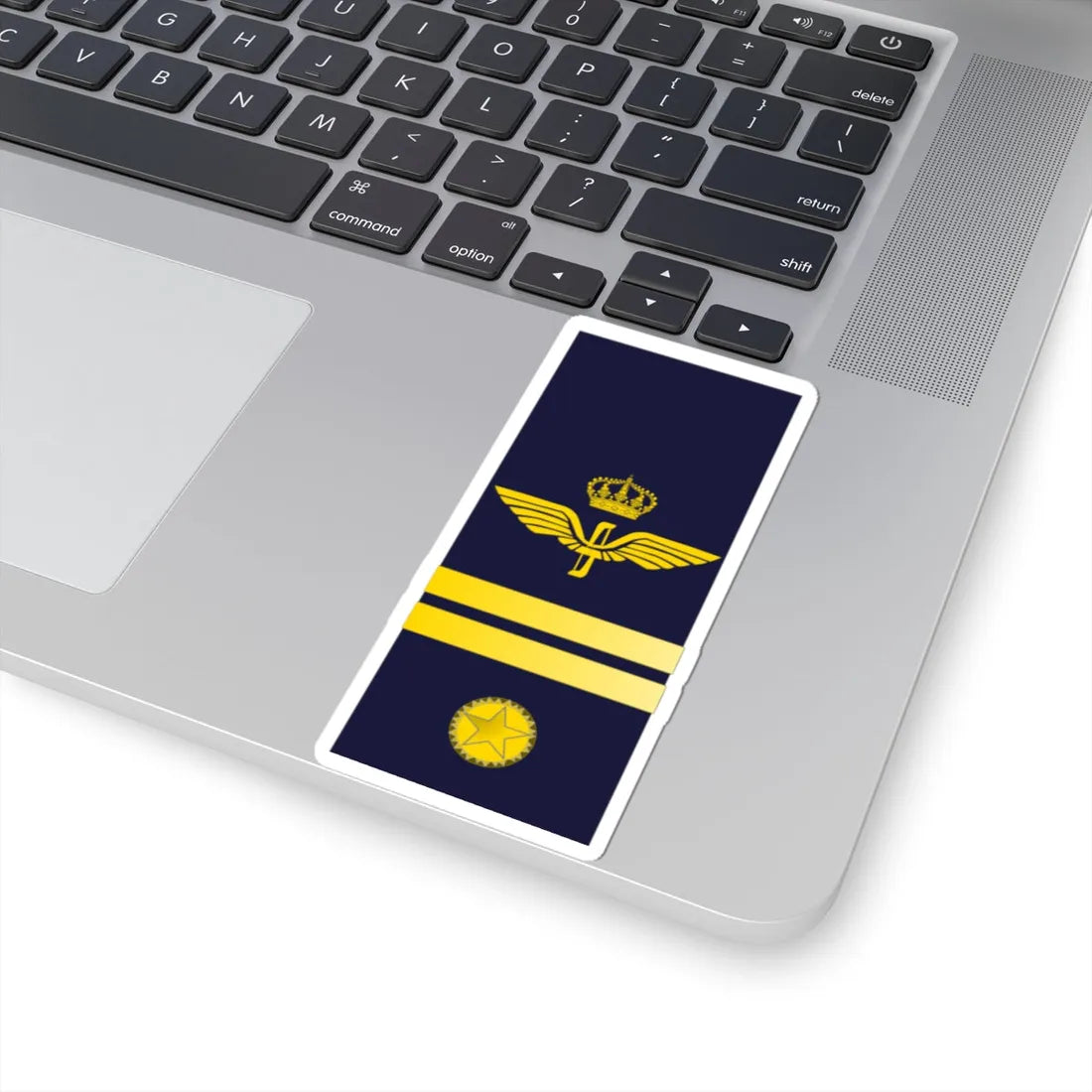 SWE Airforce 2Stripes (Sweden) (Military Rank) STICKER Vinyl Kiss-Cut Decal - The Sticker Space