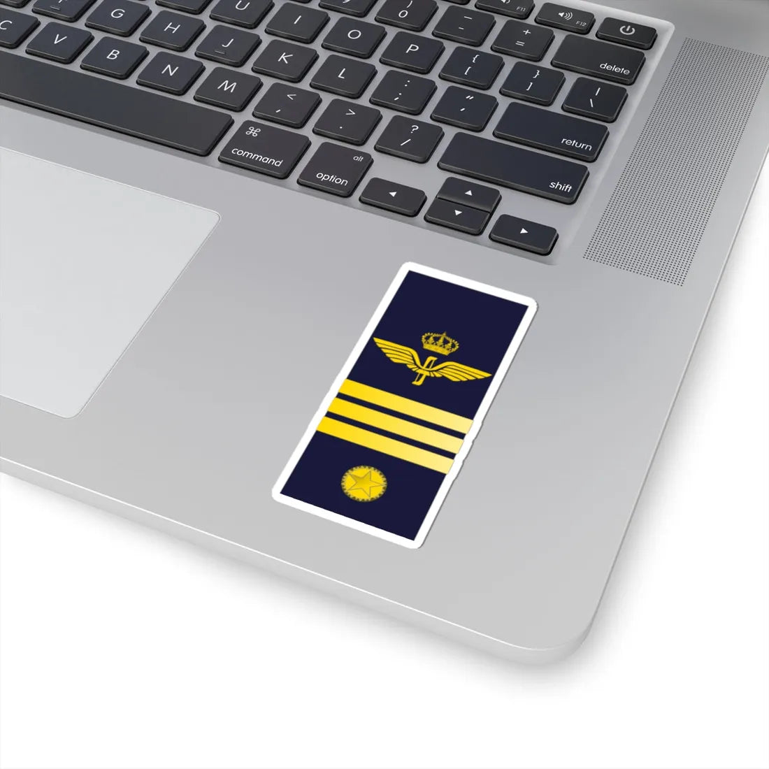 SWE Airforce 3Stripes (Sweden) (Military Rank) STICKER Vinyl Kiss-Cut Decal - The Sticker Space