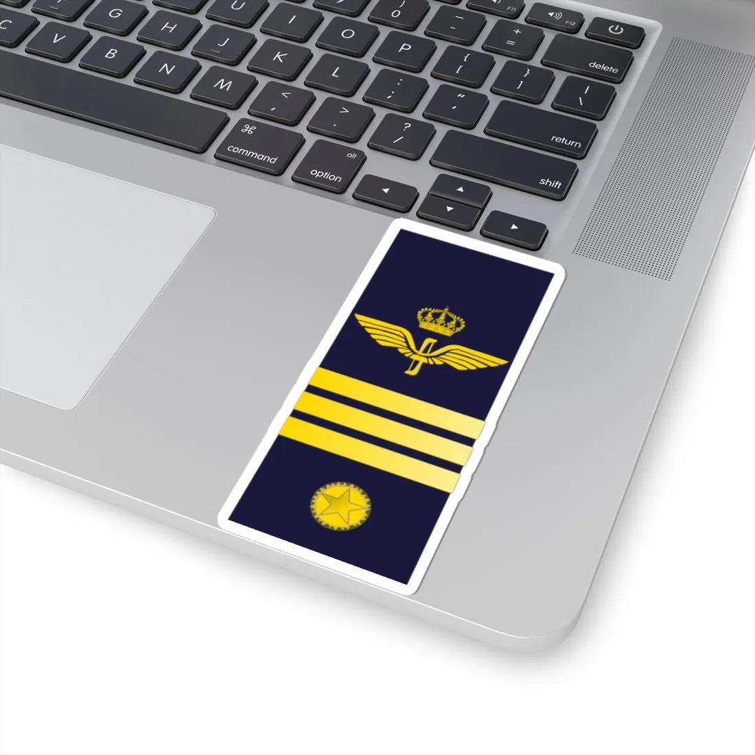 SWE Airforce 3Stripes (Sweden) (Military Rank) STICKER Vinyl Kiss-Cut Decal - The Sticker Space