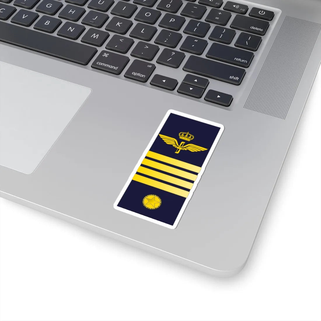 SWE Airforce 4Stripes (Sweden) (Military Rank) STICKER Vinyl Kiss-Cut Decal - The Sticker Space