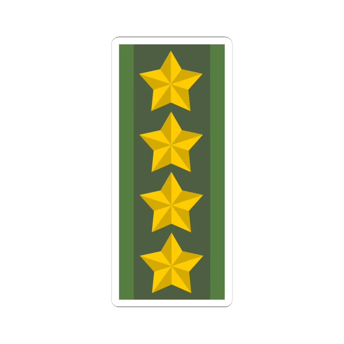 SWE General (Sweden) (Military Rank) STICKER Vinyl Kiss-Cut Decal 4 Inch White - The Sticker Space