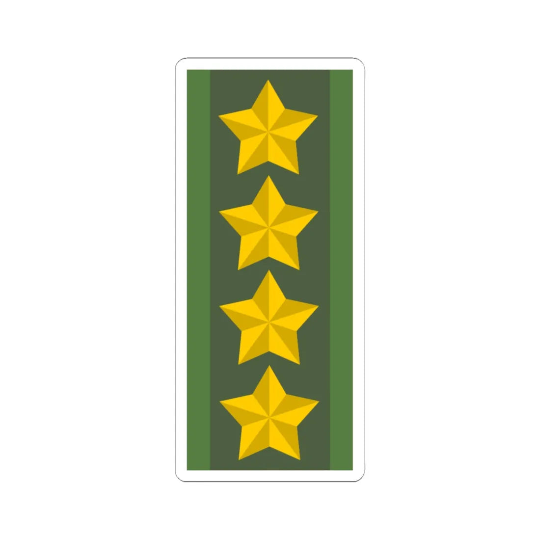 SWE General (Sweden) (Military Rank) STICKER Vinyl Kiss-Cut Decal 6 Inch White - The Sticker Space