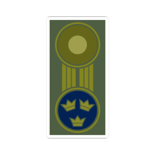 SWE mössmärke blått (Sweden) (Military Rank) STICKER Vinyl Kiss-Cut Decal 2 Inch White - The Sticker Space