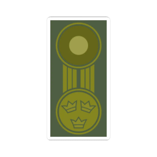 SWE mössmärke brunt (Sweden) (Military Rank) STICKER Vinyl Kiss-Cut Decal 2 Inch White - The Sticker Space