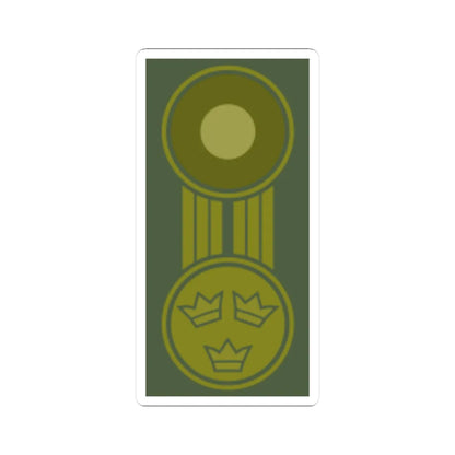 SWE mössmärke brunt (Sweden) (Military Rank) STICKER Vinyl Kiss-Cut Decal 3 Inch White - The Sticker Space