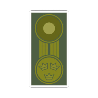 SWE mössmärke brunt (Sweden) (Military Rank) STICKER Vinyl Kiss-Cut Decal 4 Inch White - The Sticker Space