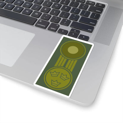 SWE mössmärke brunt (Sweden) (Military Rank) STICKER Vinyl Kiss-Cut Decal - The Sticker Space