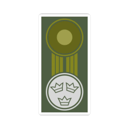 SWE mössmärke vit (Sweden) (Military Rank) STICKER Vinyl Kiss-Cut Decal 2 Inch White - The Sticker Space