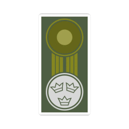 SWE mössmärke vit (Sweden) (Military Rank) STICKER Vinyl Kiss-Cut Decal 3 Inch White - The Sticker Space