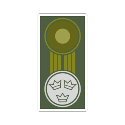 SWE mössmärke vit (Sweden) (Military Rank) STICKER Vinyl Kiss-Cut Decal 4 Inch White - The Sticker Space