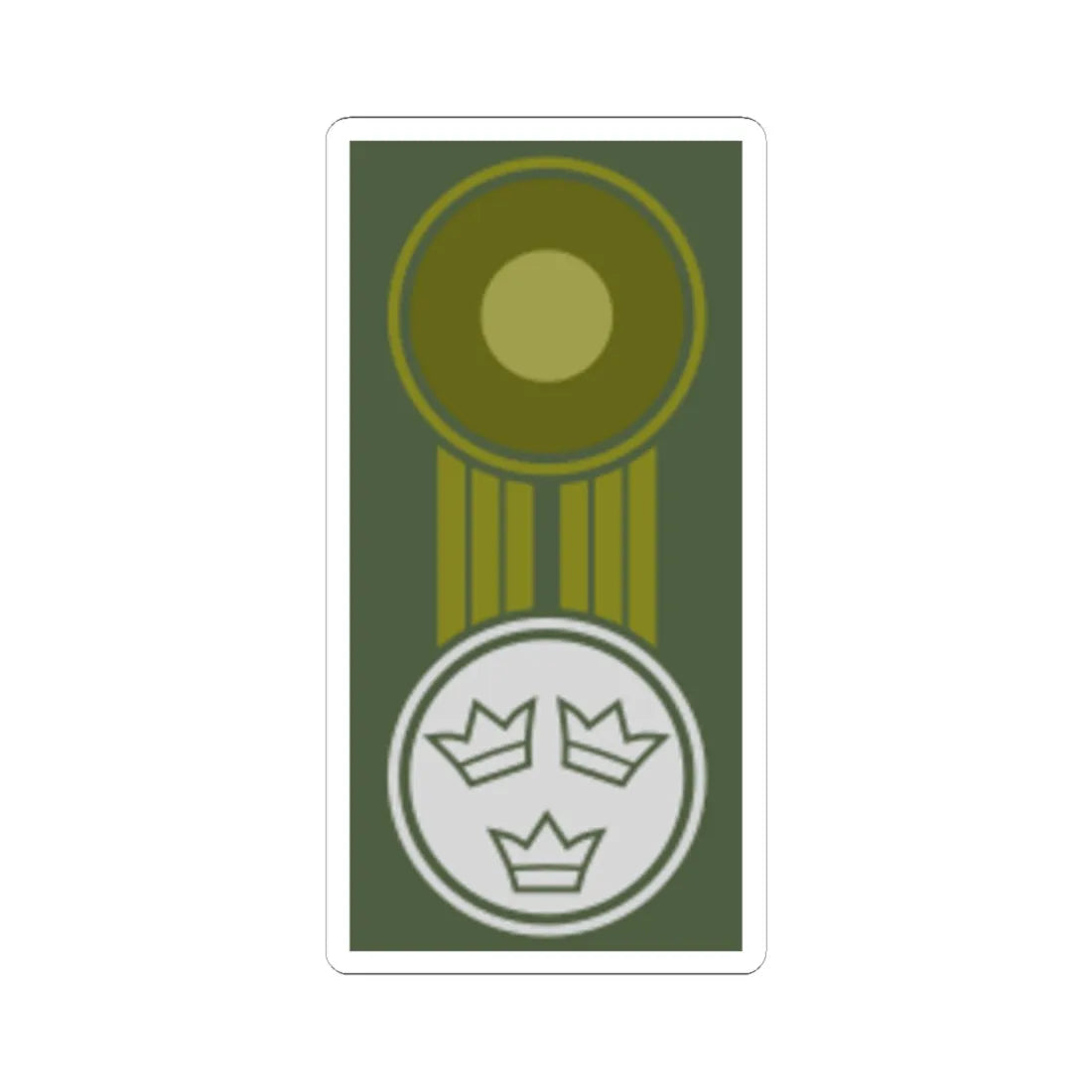 SWE mössmärke vit (Sweden) (Military Rank) STICKER Vinyl Kiss-Cut Decal 6 Inch White - The Sticker Space