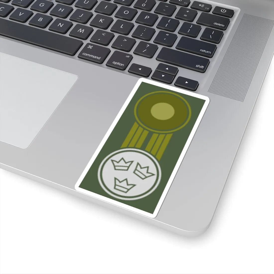 SWE mössmärke vit (Sweden) (Military Rank) STICKER Vinyl Kiss-Cut Decal - The Sticker Space