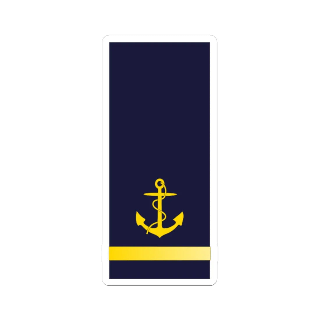 SWE Navy 1Stripes (Sweden) (Military Rank) STICKER Vinyl Kiss-Cut Decal 3 Inch White - The Sticker Space