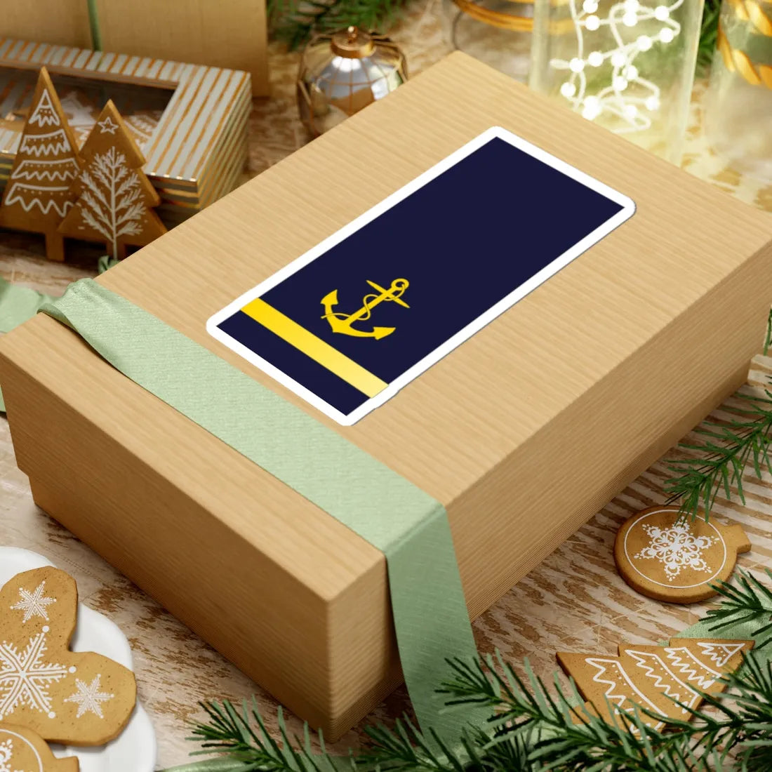 SWE Navy 1Stripes (Sweden) (Military Rank) STICKER Vinyl Kiss-Cut Decal - The Sticker Space