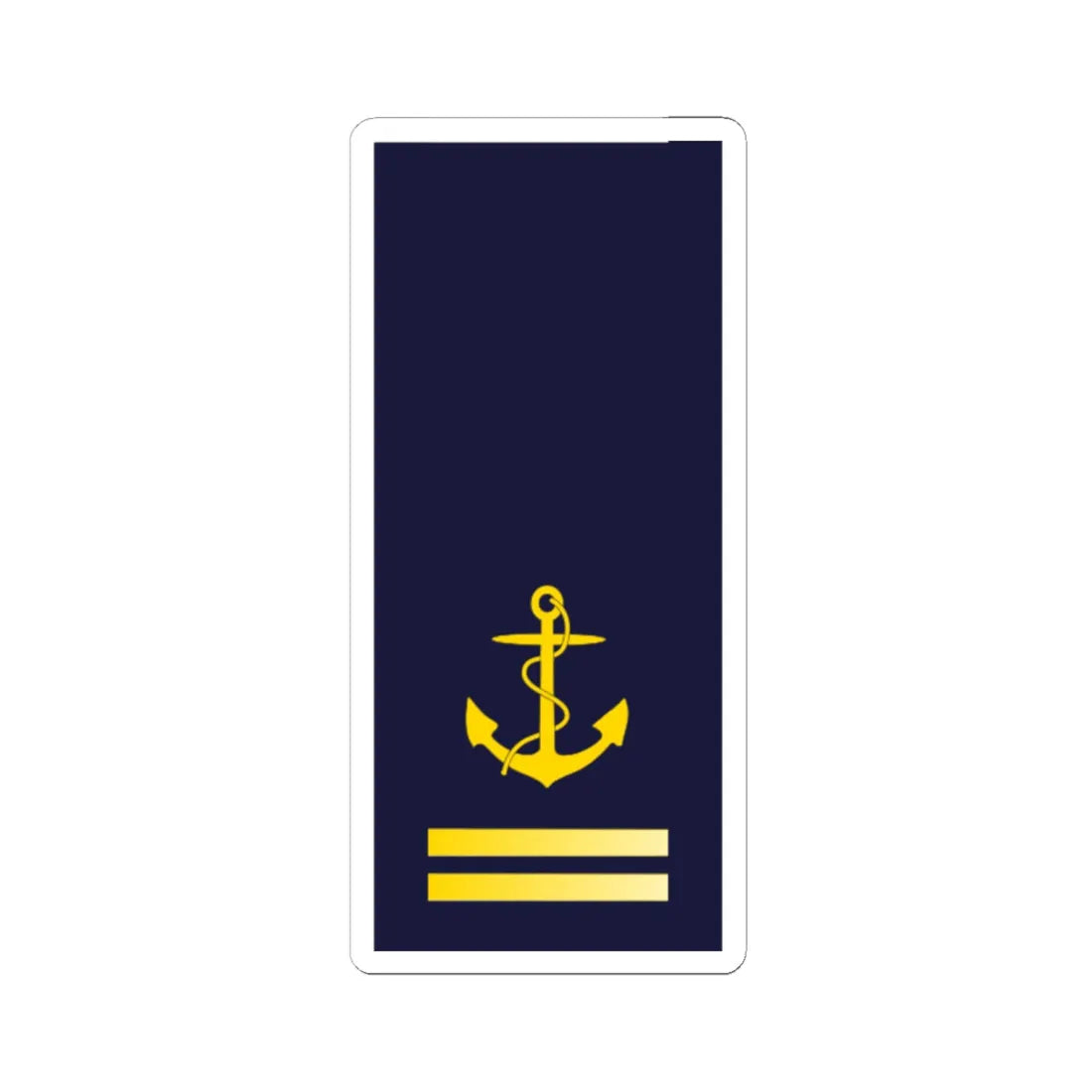 SWE Navy 2bar (Sweden) (Military Rank) STICKER Vinyl Kiss-Cut Decal 6 Inch White - The Sticker Space