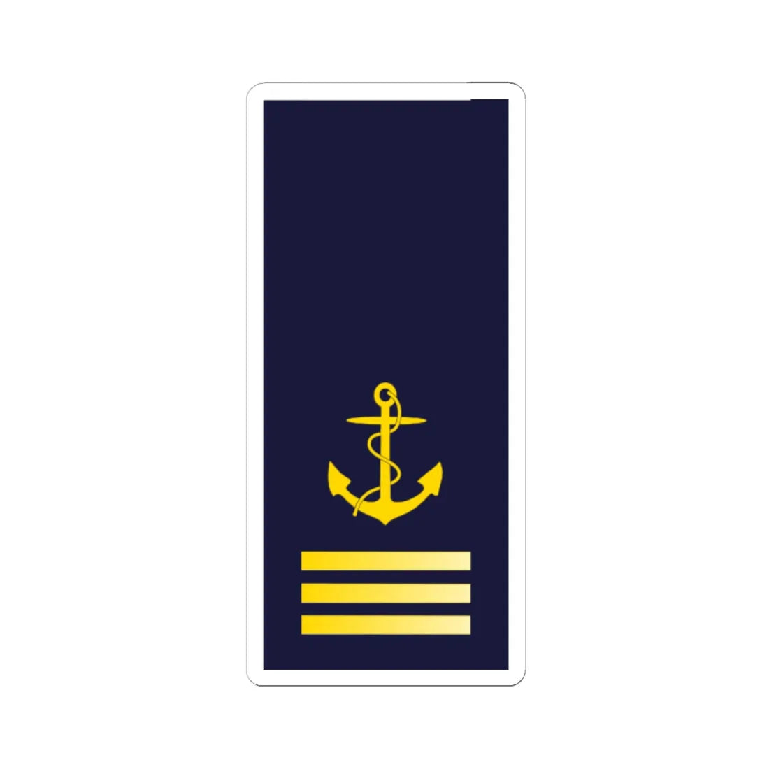 SWE Navy 3bar (Sweden) (Military Rank) STICKER Vinyl Kiss-Cut Decal 6 Inch White - The Sticker Space