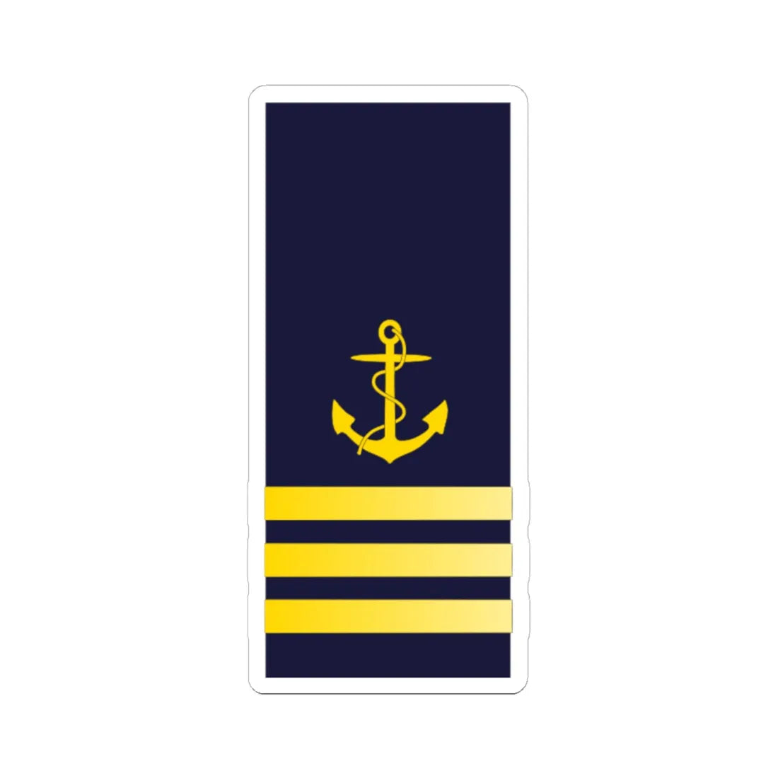 SWE Navy 3Stripes (Sweden) (Military Rank) STICKER Vinyl Kiss-Cut Decal 6 Inch White - The Sticker Space