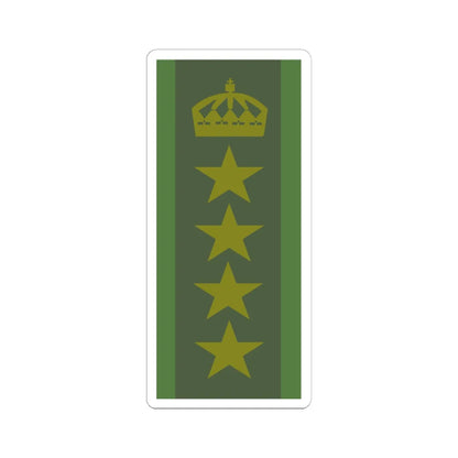 SWE Överste 1. graden (Sweden) (Military Rank) STICKER Vinyl Kiss-Cut Decal 4 Inch White - The Sticker Space