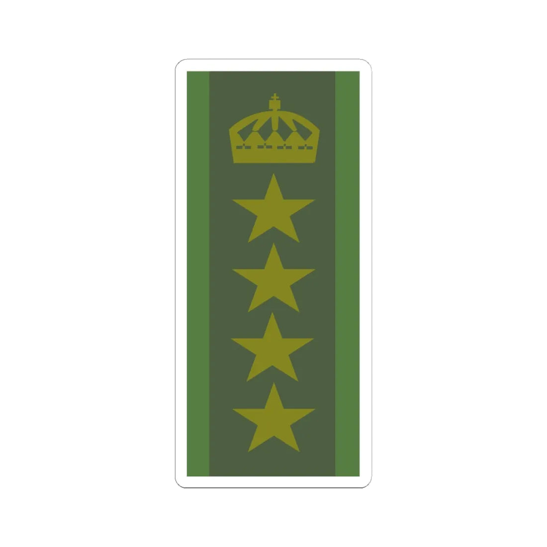 SWE Överste 1. graden (Sweden) (Military Rank) STICKER Vinyl Kiss-Cut Decal 6 Inch White - The Sticker Space