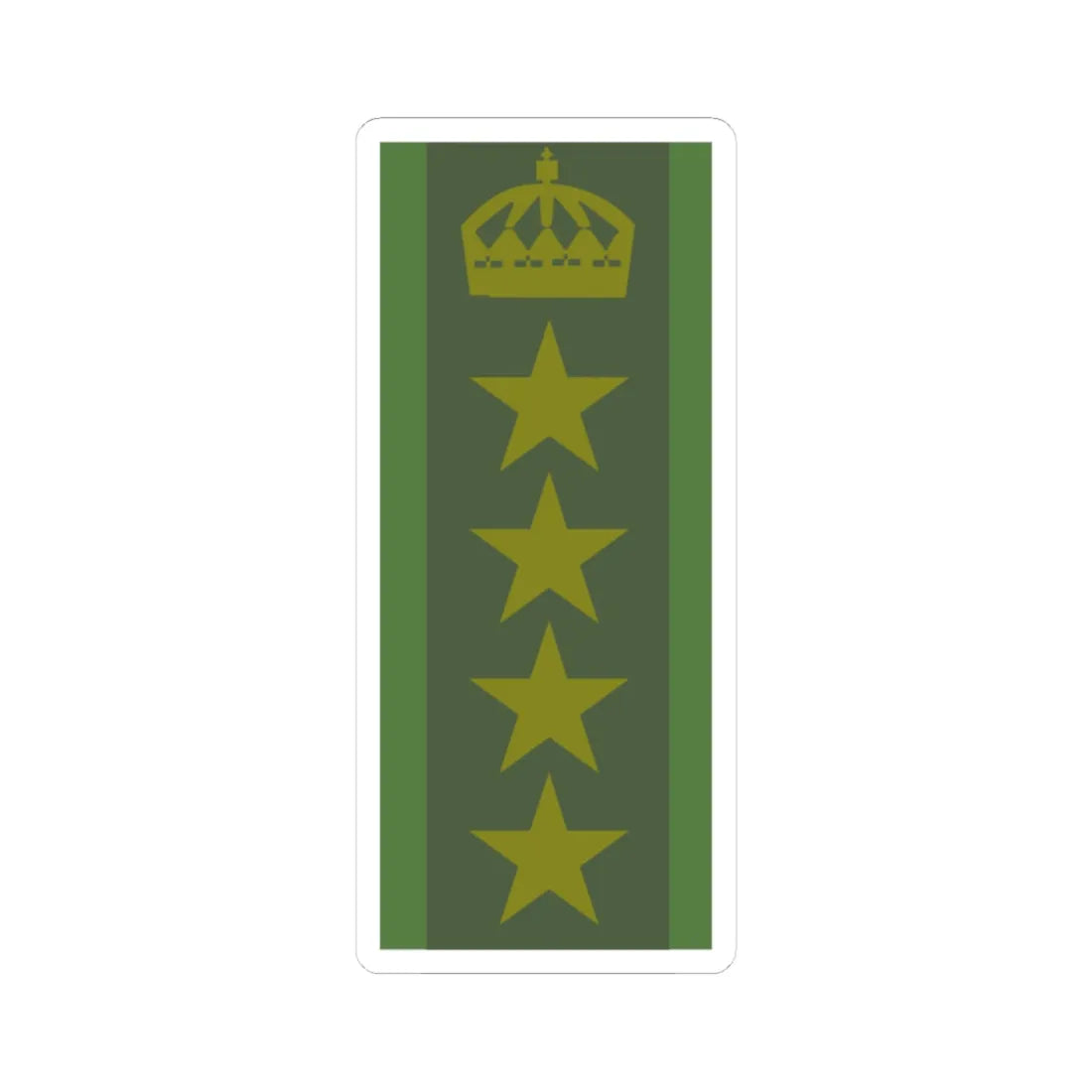 SWE överste1 (Sweden) (Military Rank) STICKER Vinyl Kiss-Cut Decal 3 Inch White - The Sticker Space