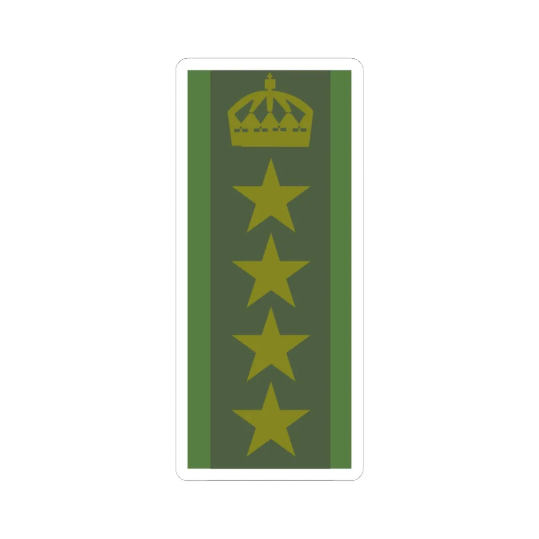 SWE överste1 (Sweden) (Military Rank) STICKER Vinyl Kiss-Cut Decal 4 Inch White - The Sticker Space