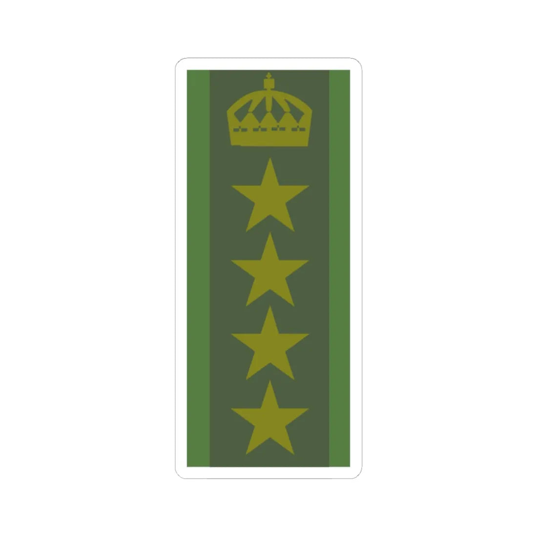 SWE överste1 (Sweden) (Military Rank) STICKER Vinyl Kiss-Cut Decal 6 Inch White - The Sticker Space