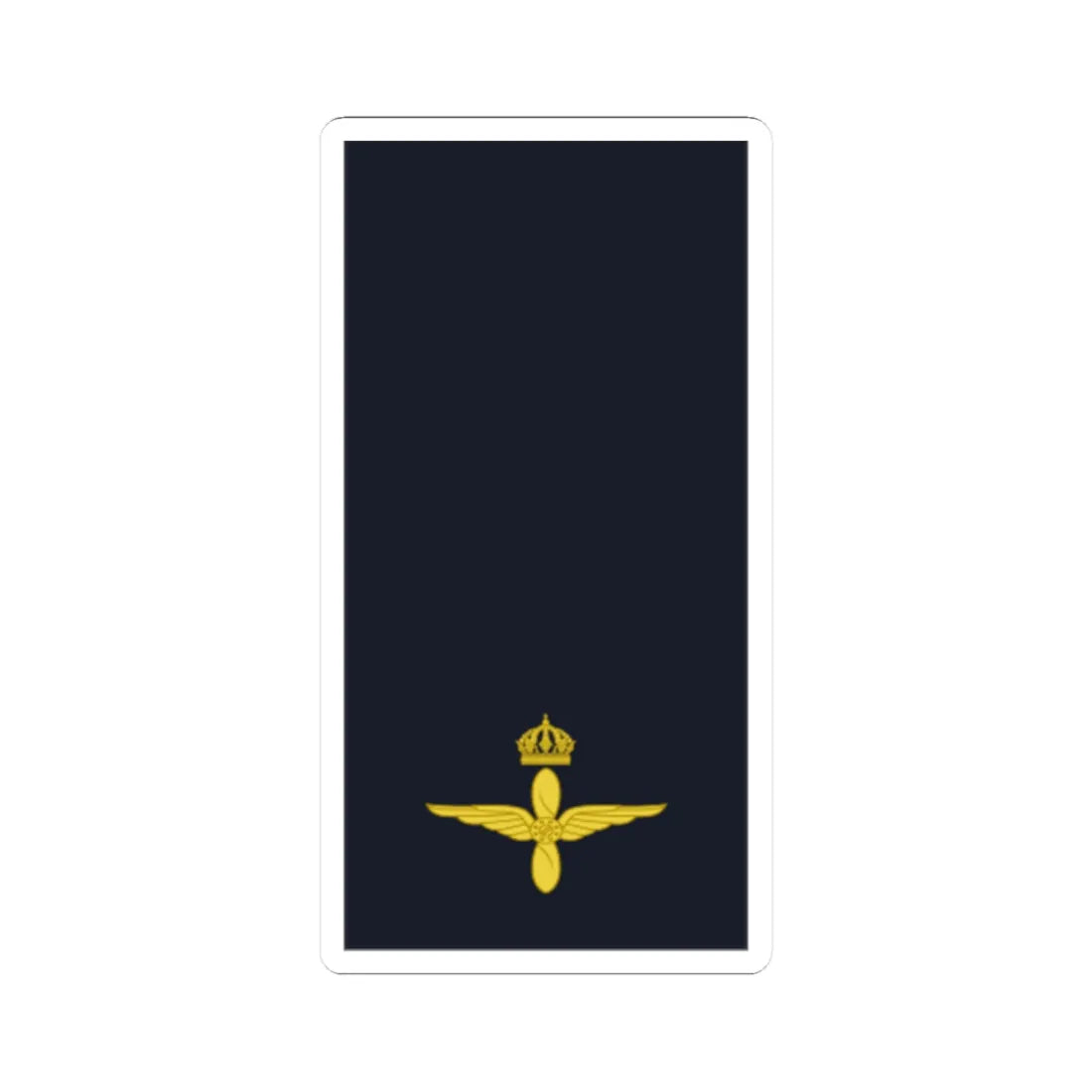 Sweden AirForce OR 1a 2019 (Sweden) (Military Rank) STICKER Vinyl Kiss-Cut Decal 2 Inch White - The Sticker Space