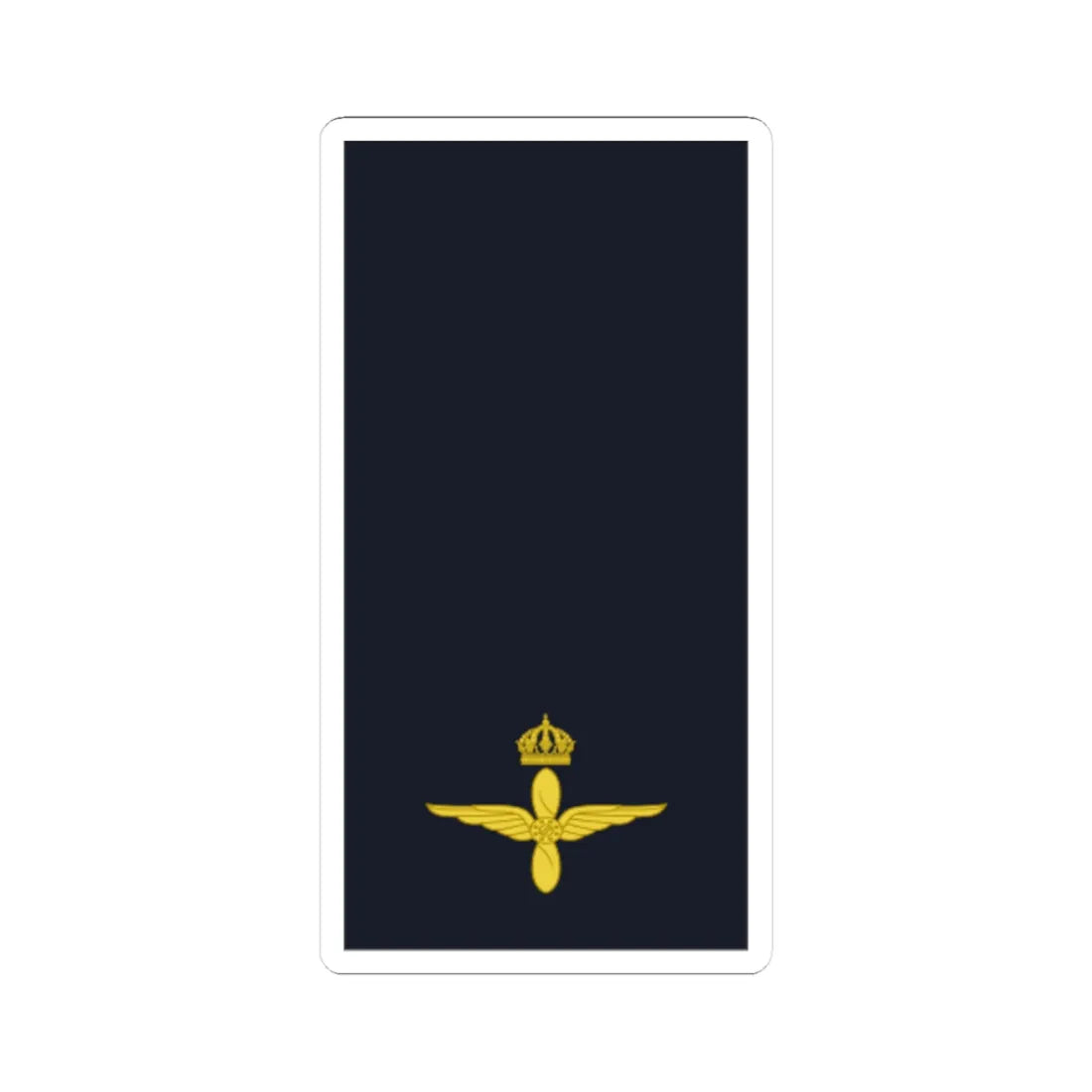 Sweden AirForce OR 1a 2019 (Sweden) (Military Rank) STICKER Vinyl Kiss-Cut Decal 3 Inch White - The Sticker Space