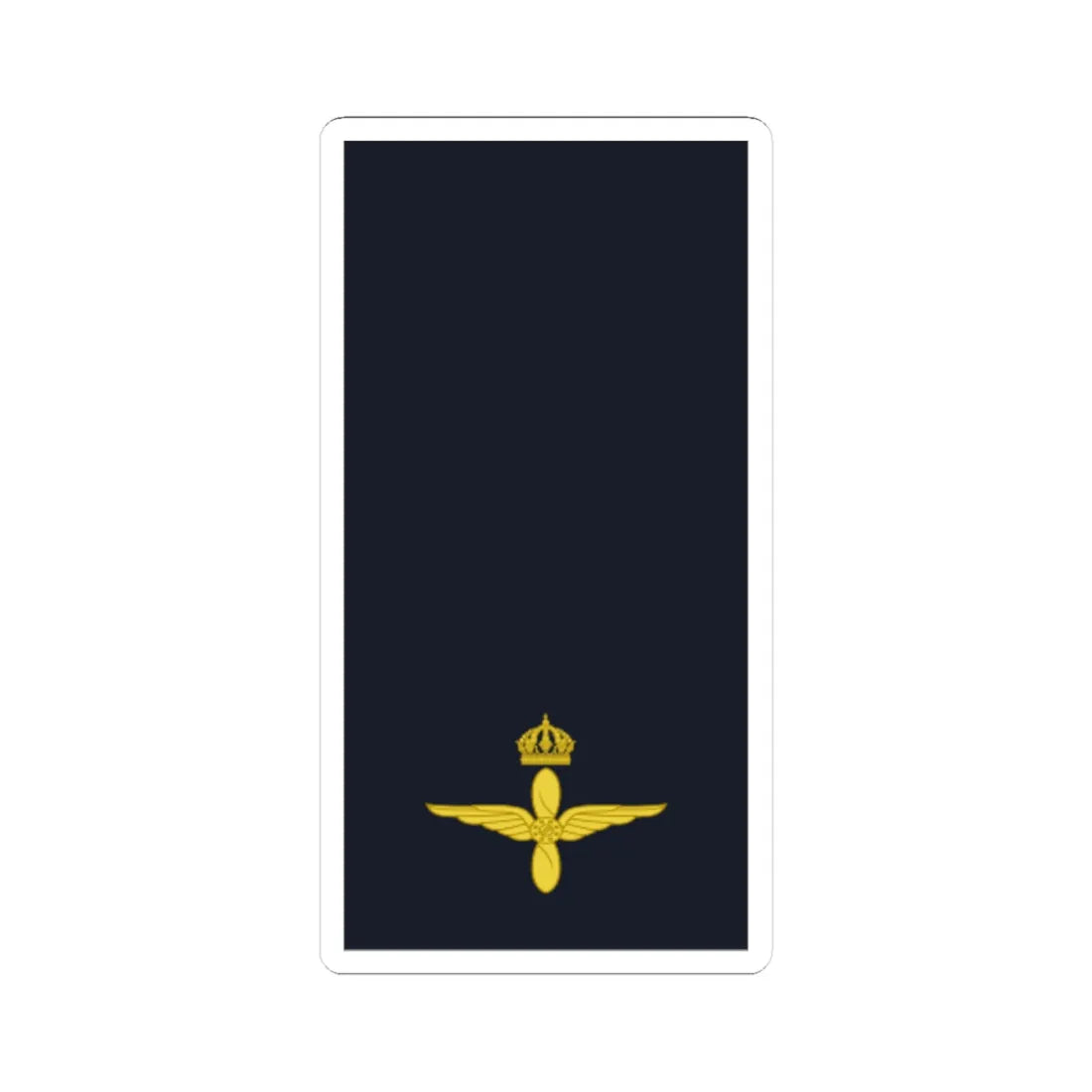 Sweden AirForce OR 1a 2019 (Sweden) (Military Rank) STICKER Vinyl Kiss-Cut Decal 4 Inch White - The Sticker Space