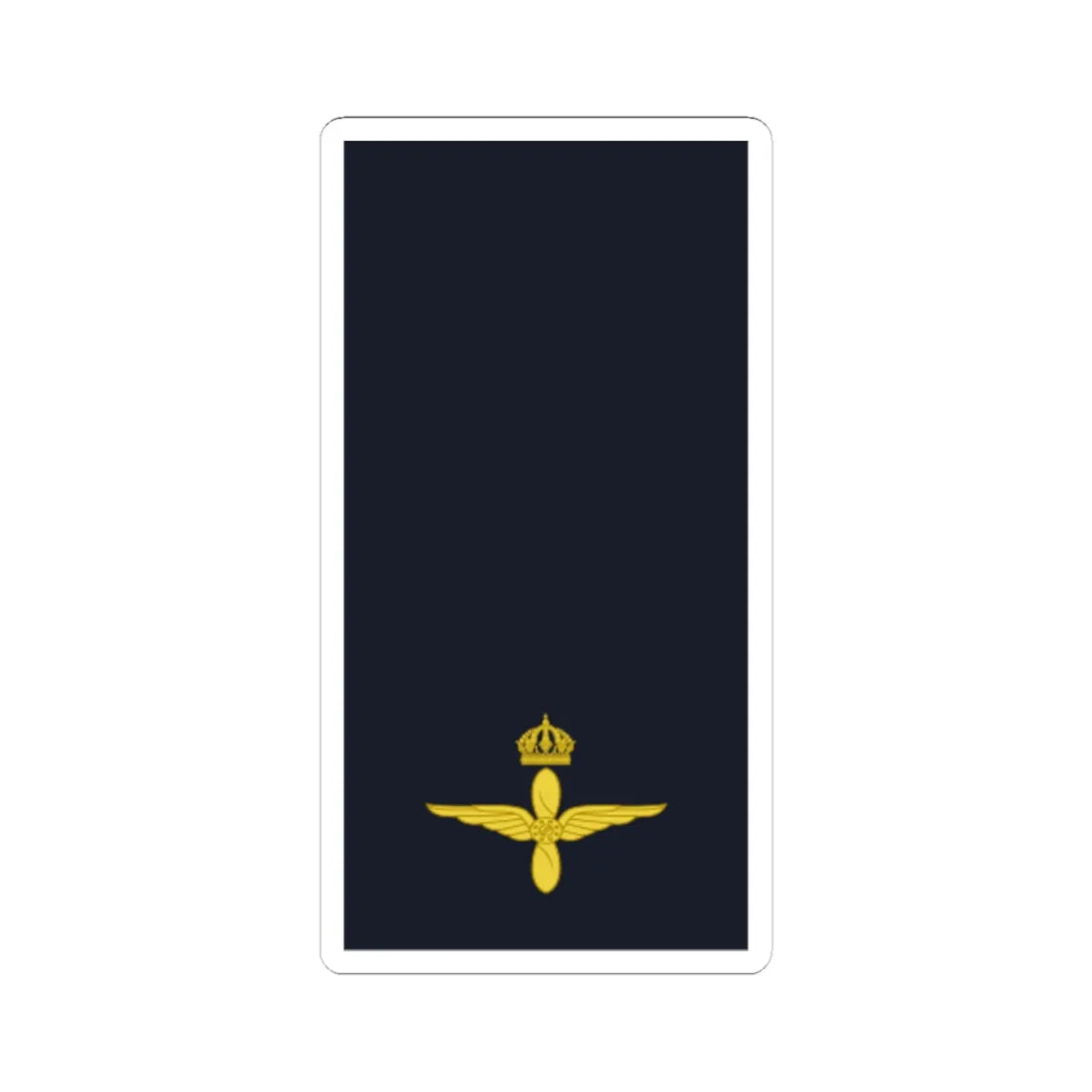 Sweden AirForce OR 1a 2019 (Sweden) (Military Rank) STICKER Vinyl Kiss-Cut Decal 6 Inch White - The Sticker Space