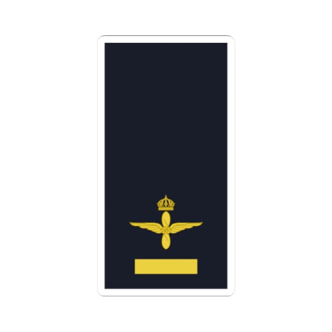 Sweden AirForce OR 1b 2019 (Sweden) (Military Rank) STICKER Vinyl Kiss-Cut Decal 2 Inch White - The Sticker Space