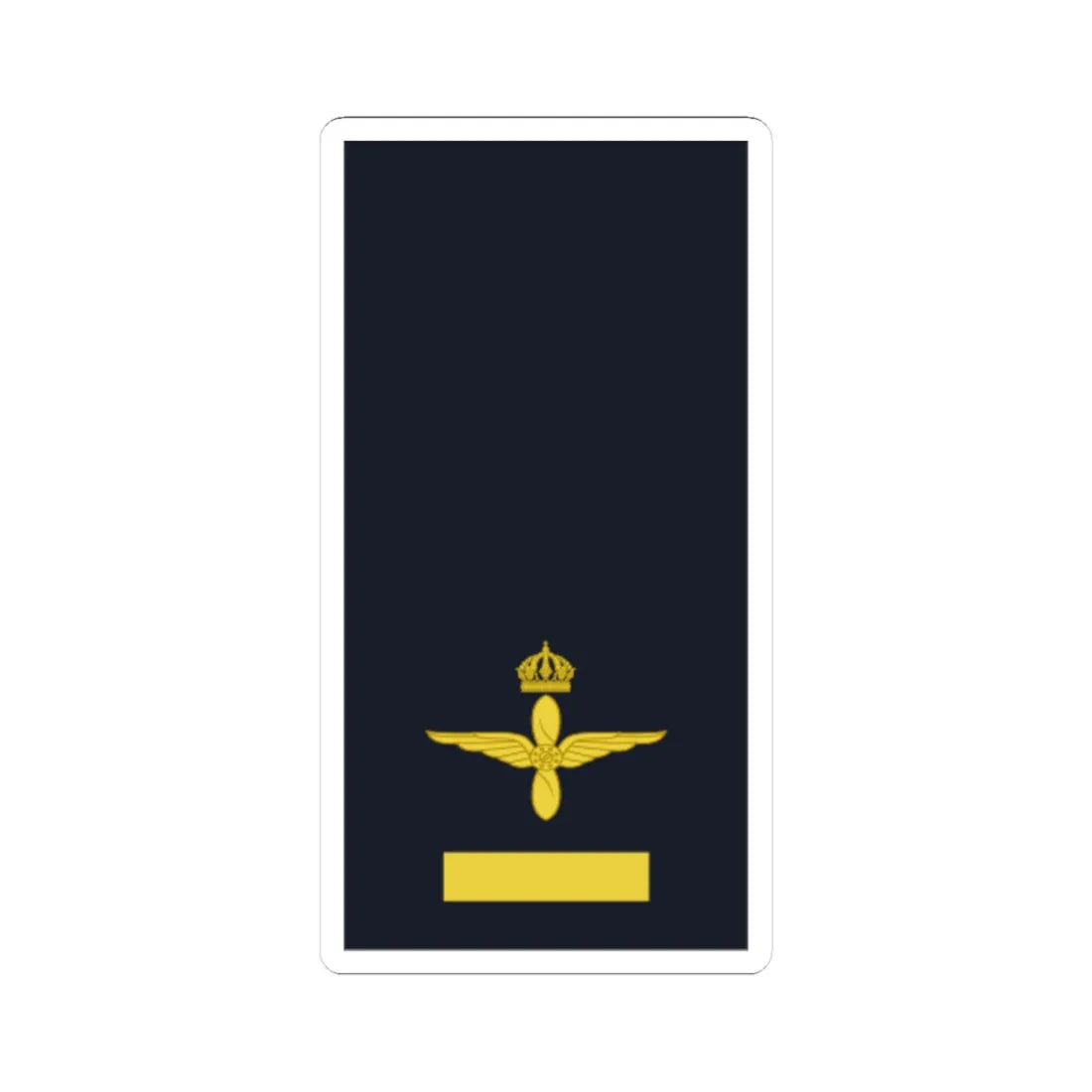 Sweden AirForce OR 1b 2019 (Sweden) (Military Rank) STICKER Vinyl Kiss-Cut Decal 3 Inch White - The Sticker Space