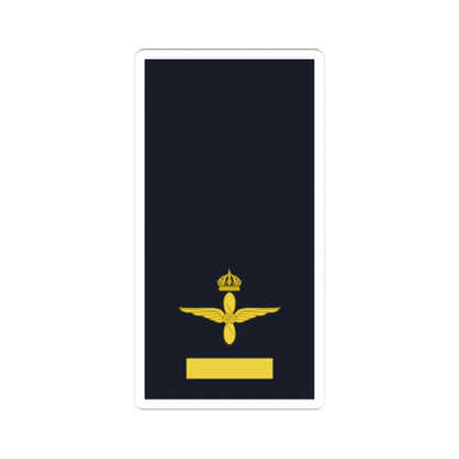 Sweden AirForce OR 1b 2019 (Sweden) (Military Rank) STICKER Vinyl Kiss-Cut Decal 4 Inch White - The Sticker Space