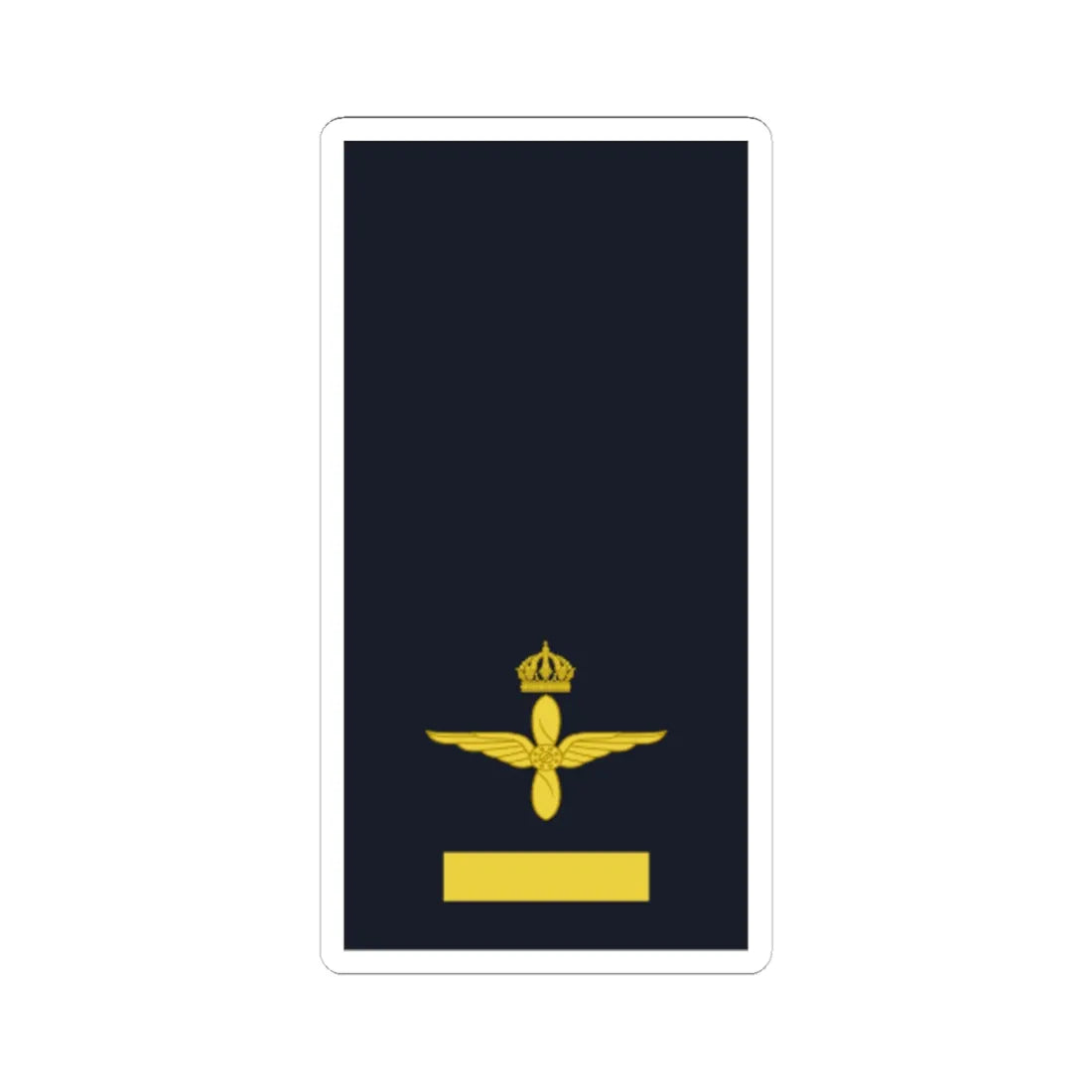 Sweden AirForce OR 1b 2019 (Sweden) (Military Rank) STICKER Vinyl Kiss-Cut Decal - The Sticker Space