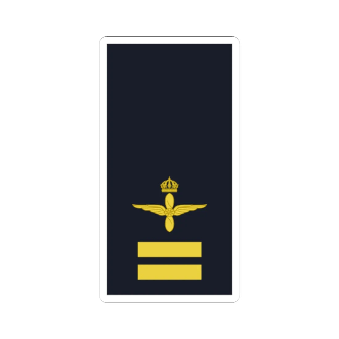 Sweden AirForce OR 1c 2019 (Sweden) (Military Rank) STICKER Vinyl Kiss-Cut Decal 3 Inch White - The Sticker Space