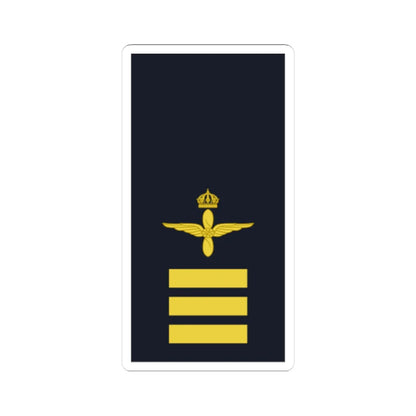 Sweden AirForce OR 2a 2019 (Sweden) (Military Rank) STICKER Vinyl Kiss-Cut Decal 3 Inch White - The Sticker Space