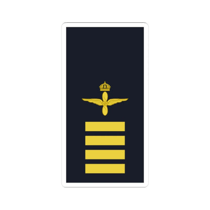 Sweden AirForce OR 2b 2019 (Sweden) (Military Rank) STICKER Vinyl Kiss-Cut Decal 4 Inch White - The Sticker Space