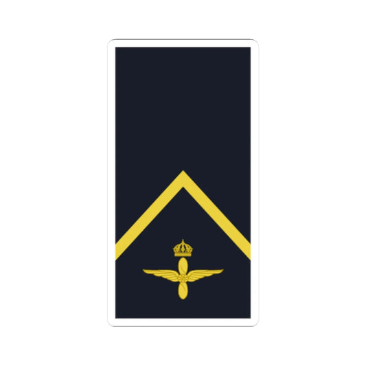 Sweden AirForce OR 3 2019 (Sweden) (Military Rank) STICKER Vinyl Kiss-Cut Decal 2 Inch White - The Sticker Space