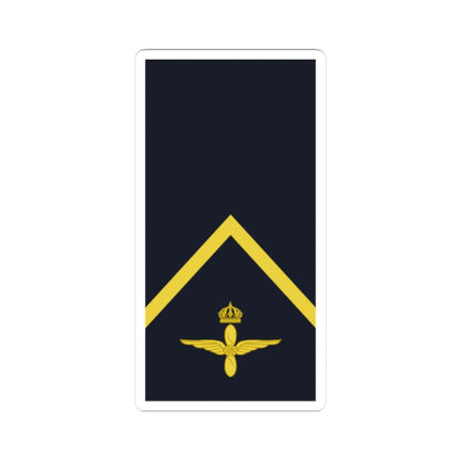 Sweden AirForce OR 3 2019 (Sweden) (Military Rank) STICKER Vinyl Kiss-Cut Decal 3 Inch White - The Sticker Space