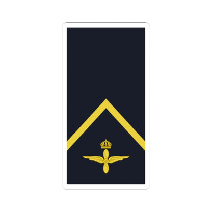 Sweden AirForce OR 3 2019 (Sweden) (Military Rank) STICKER Vinyl Kiss-Cut Decal 4 Inch White - The Sticker Space