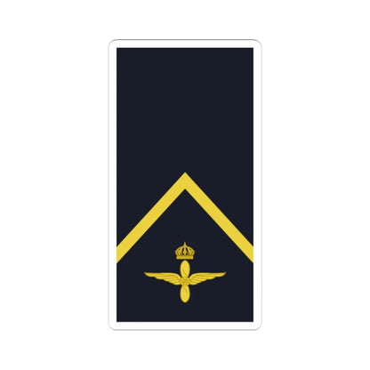 Sweden AirForce OR 3 2019 (Sweden) (Military Rank) STICKER Vinyl Kiss-Cut Decal 6 Inch White - The Sticker Space