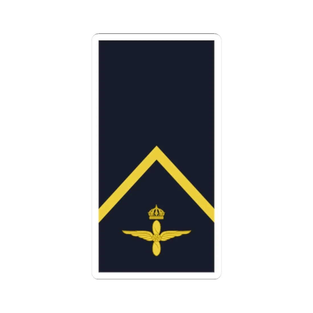 Sweden AirForce OR 3 2019 (Sweden) (Military Rank) STICKER Vinyl Kiss-Cut Decal - The Sticker Space