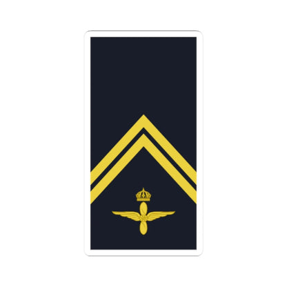 Sweden AirForce OR 4 2019 (Sweden) (Military Rank) STICKER Vinyl Kiss-Cut Decal 2 Inch White - The Sticker Space