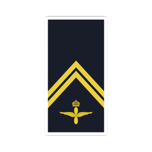 Sweden AirForce OR 4 2019 (Sweden) (Military Rank) STICKER Vinyl Kiss-Cut Decal 2 Inch White - The Sticker Space